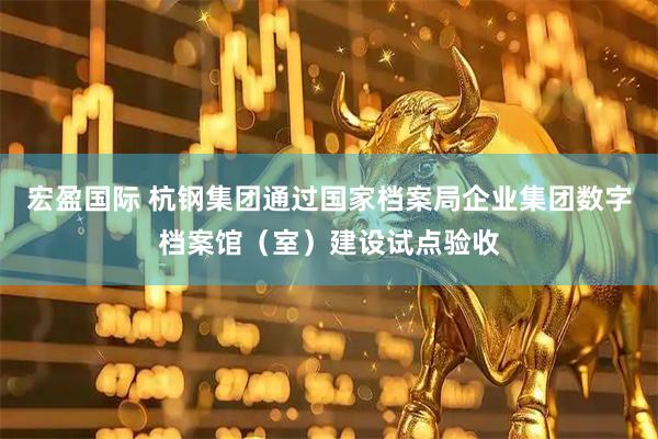 宏盈国际 杭钢集团通过国家档案局企业集团数字档案馆（室）建设试点验收